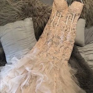 Jovani blush pink gown size 0